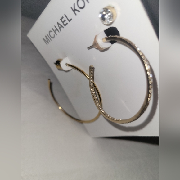 Michael Kors Gold-Tone Hoop Earrings - Picture 5 of 8